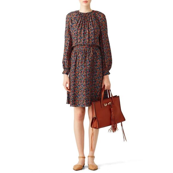 Derek Lam Collective Floral Tie Dress - Picture 1 of 16
